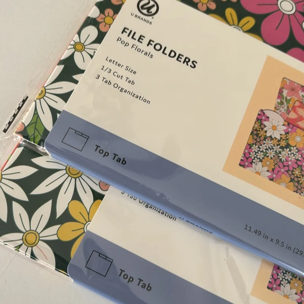 U Brand Pop Floral File Folders 2-6 Count
